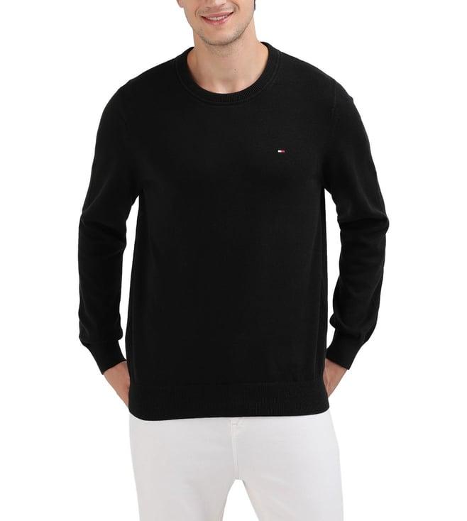 tommy hilfiger black regular fit sweater