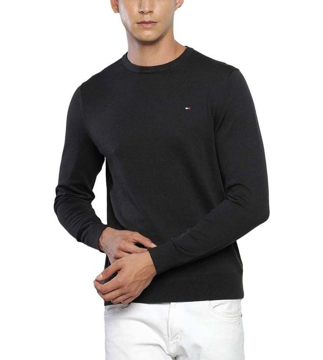 tommy hilfiger black regular fit sweatshirt