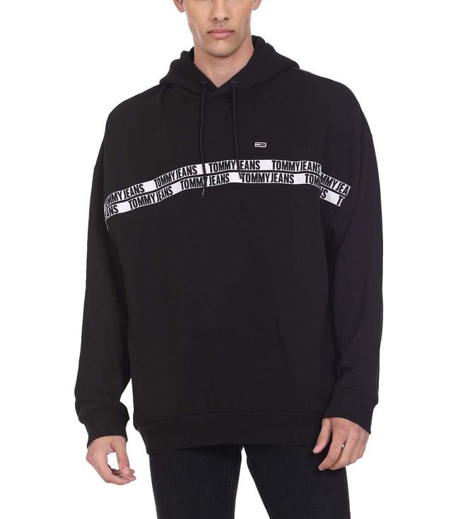 tommy hilfiger black self relaxed fit hoodie