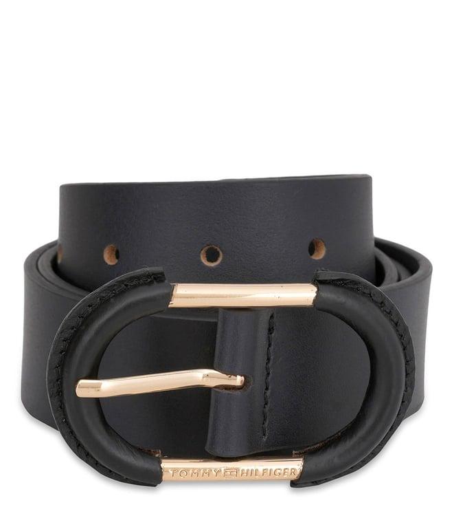 tommy hilfiger black shizune leather belt