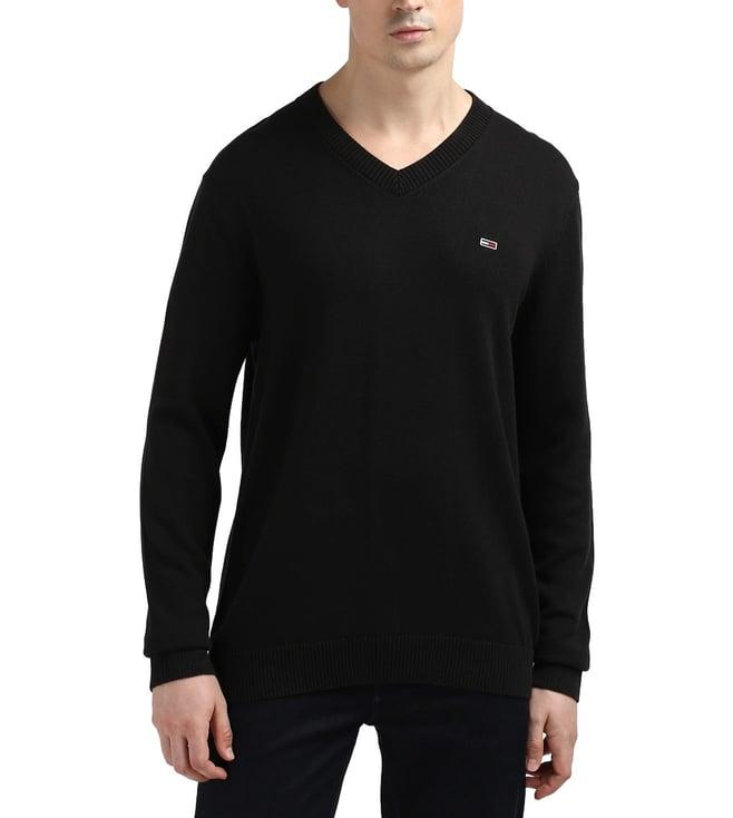 tommy hilfiger black slim fit sweater