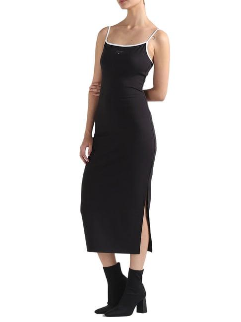 tommy hilfiger black solid curves dresses