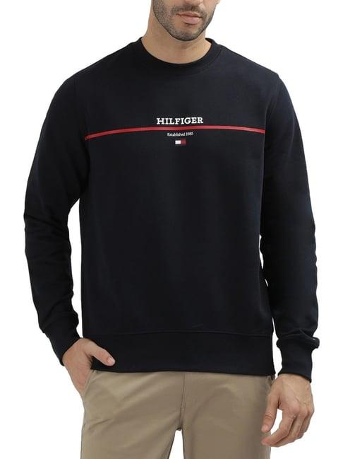 tommy hilfiger blue logo regular fit sweatshirt