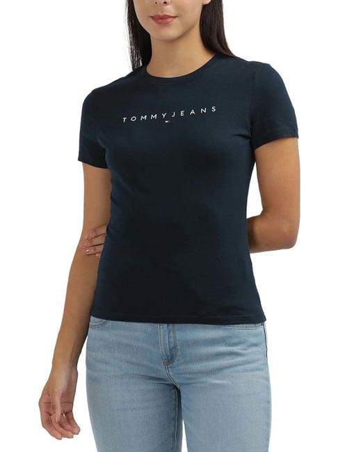 tommy hilfiger blue logo slim fit t-shirt