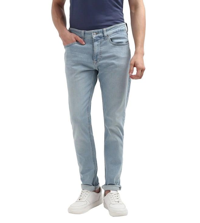 tommy hilfiger blue solid cotton men jeans