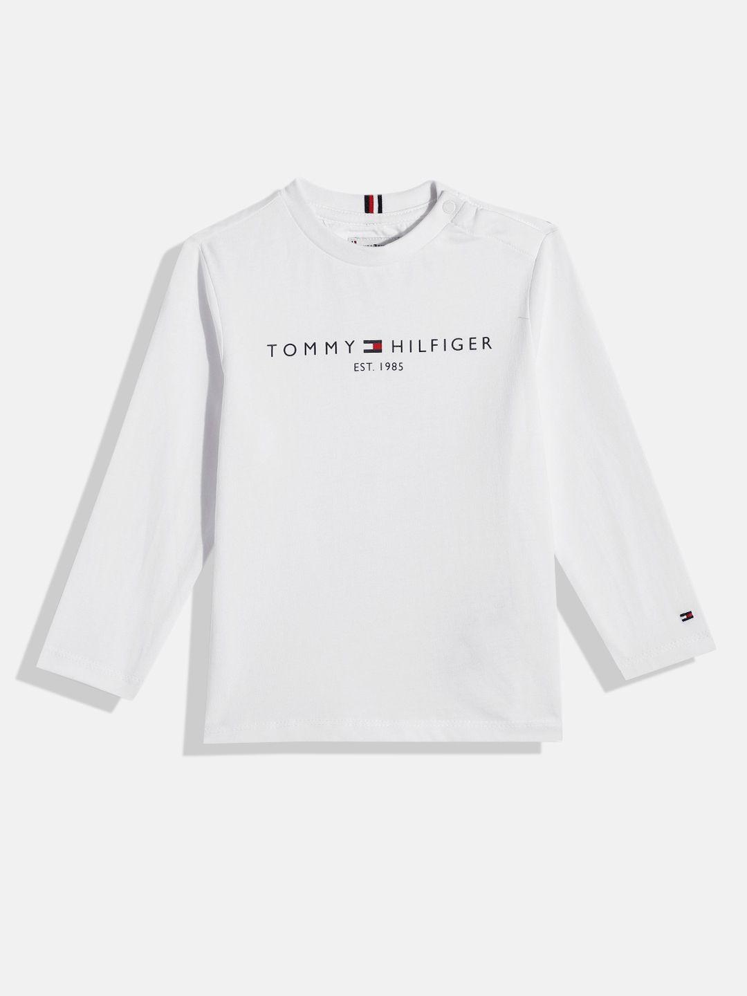 tommy hilfiger boys brand logo print pure cotton t-shirt