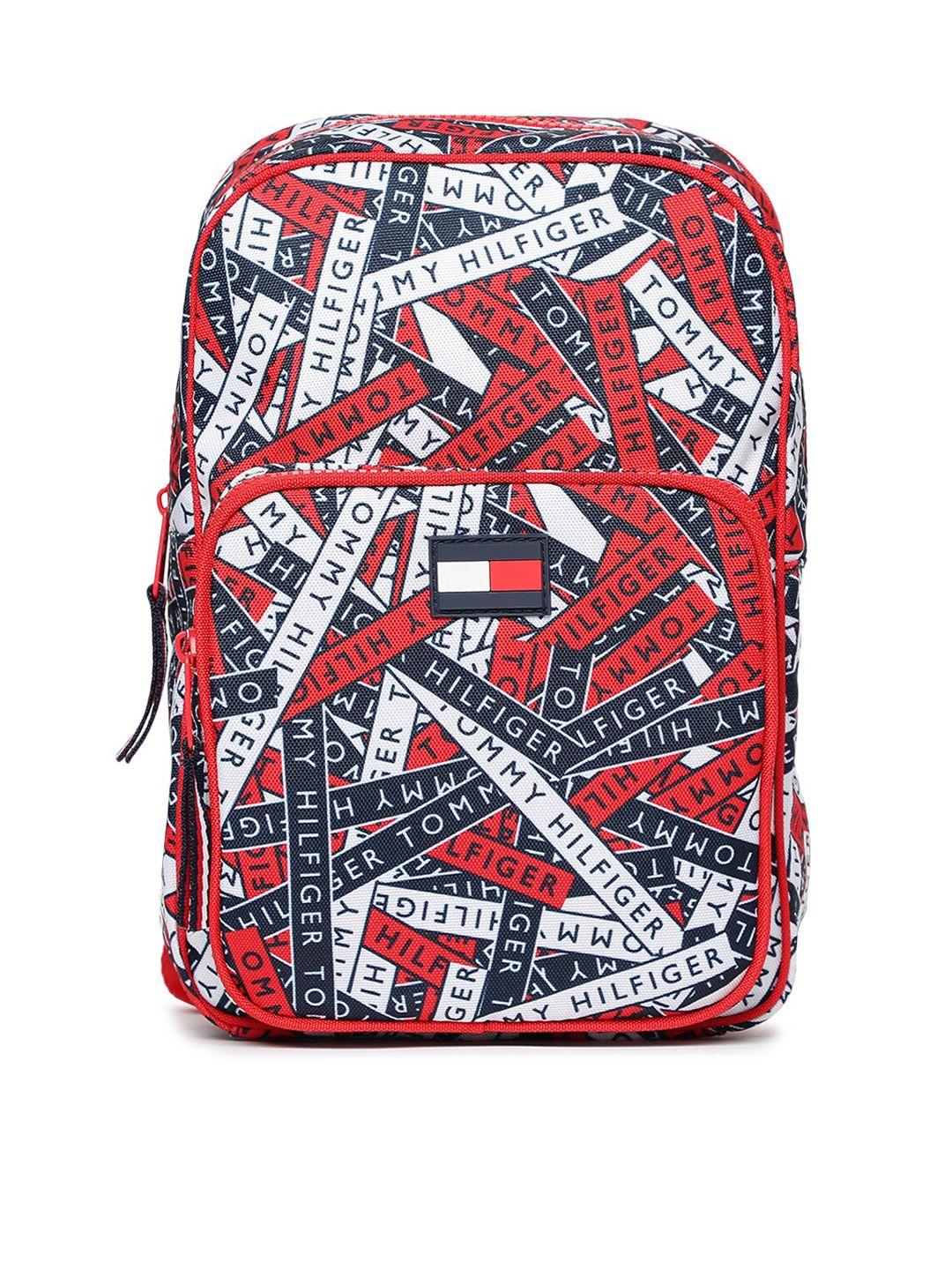 tommy hilfiger boys brand logo printed ergonomic small backpack