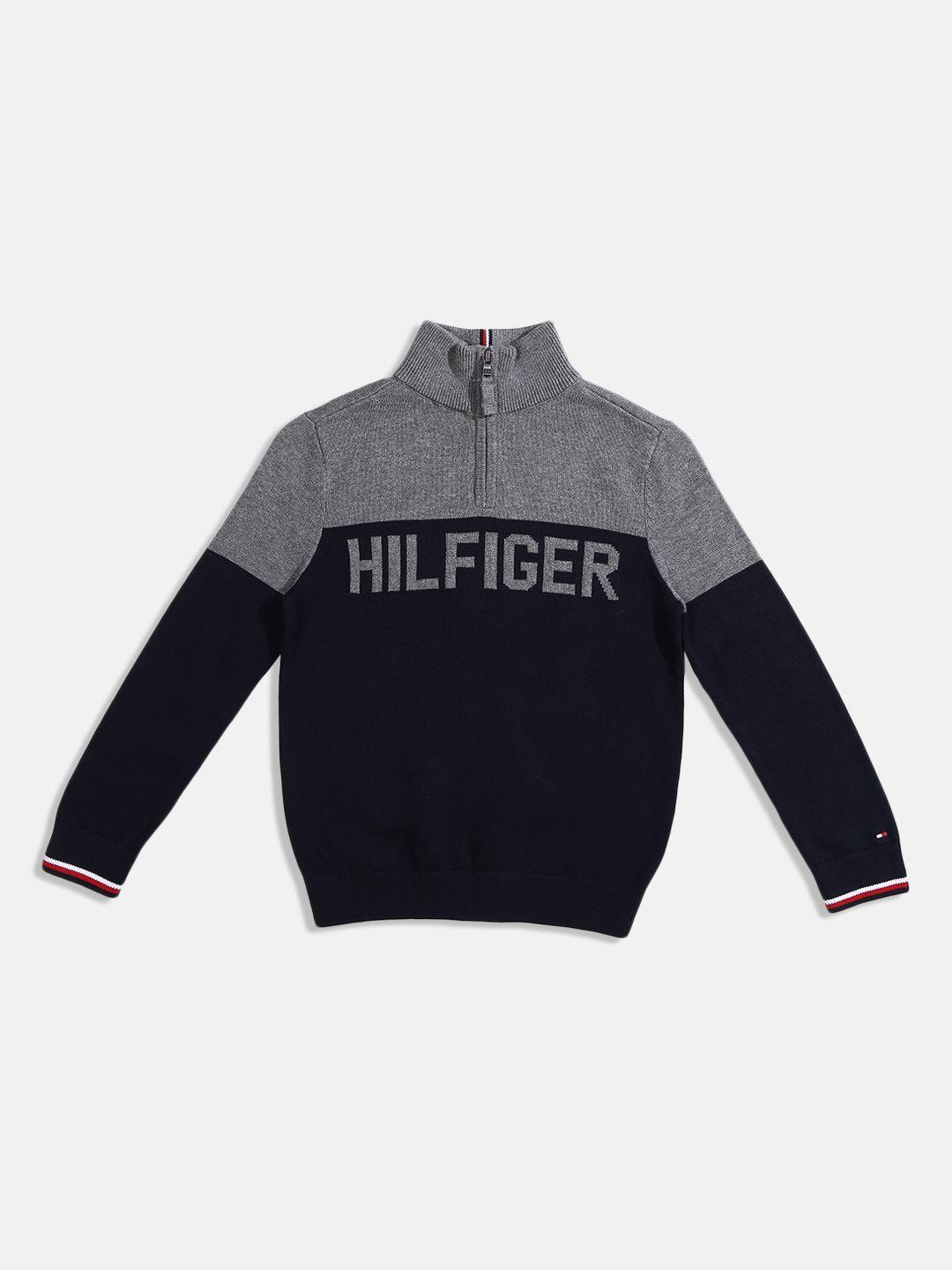 tommy hilfiger boys brand logo printed pullover