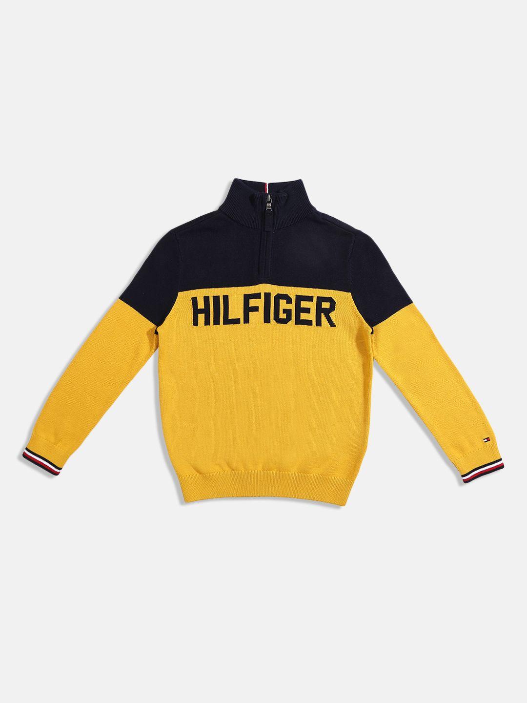 tommy hilfiger boys brand logo printed pullover