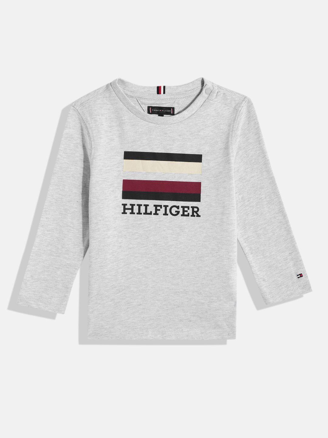 tommy hilfiger boys brand logo printed pure cotton t-shirt