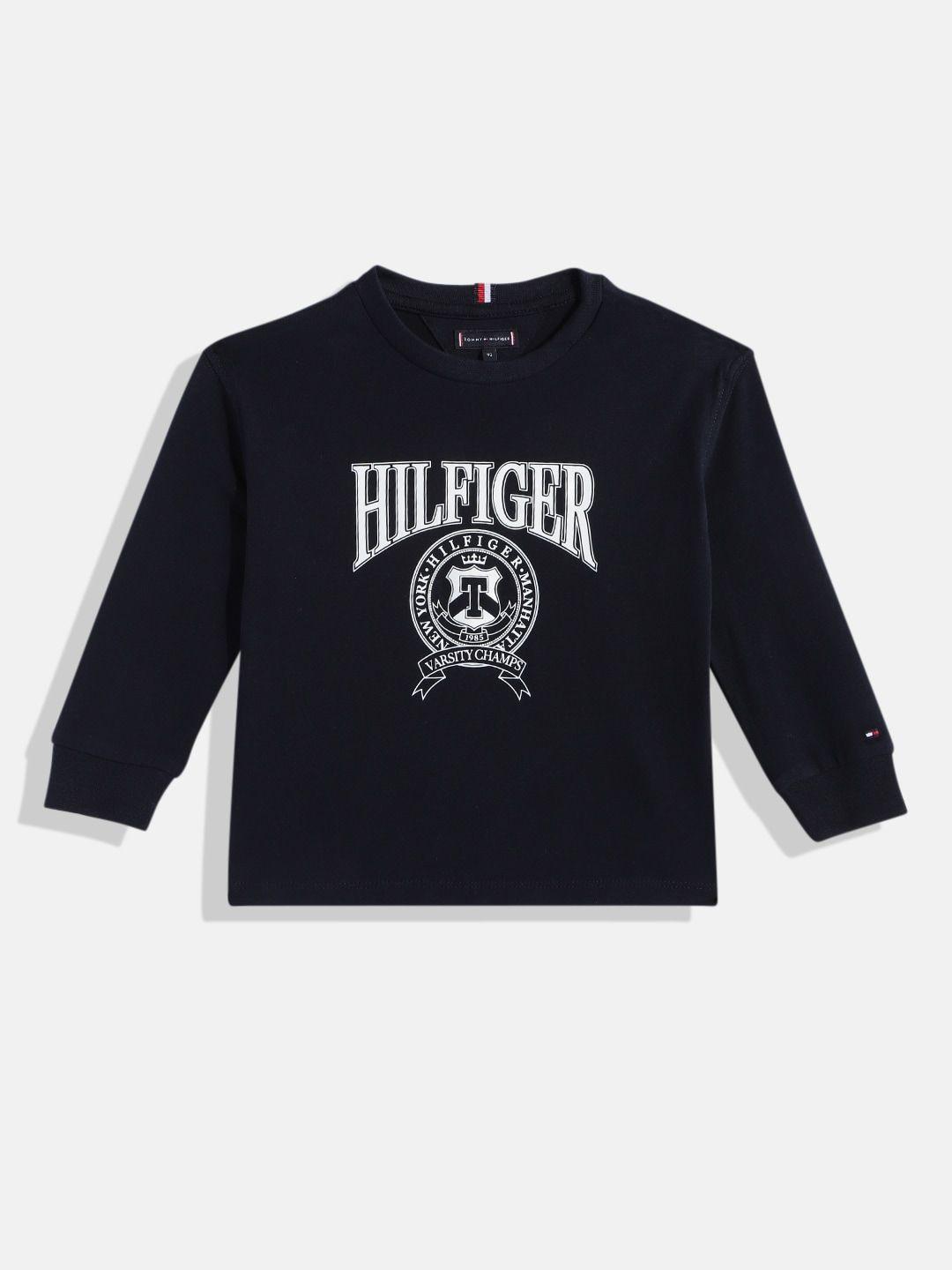 tommy hilfiger boys brand logo printed t-shirt