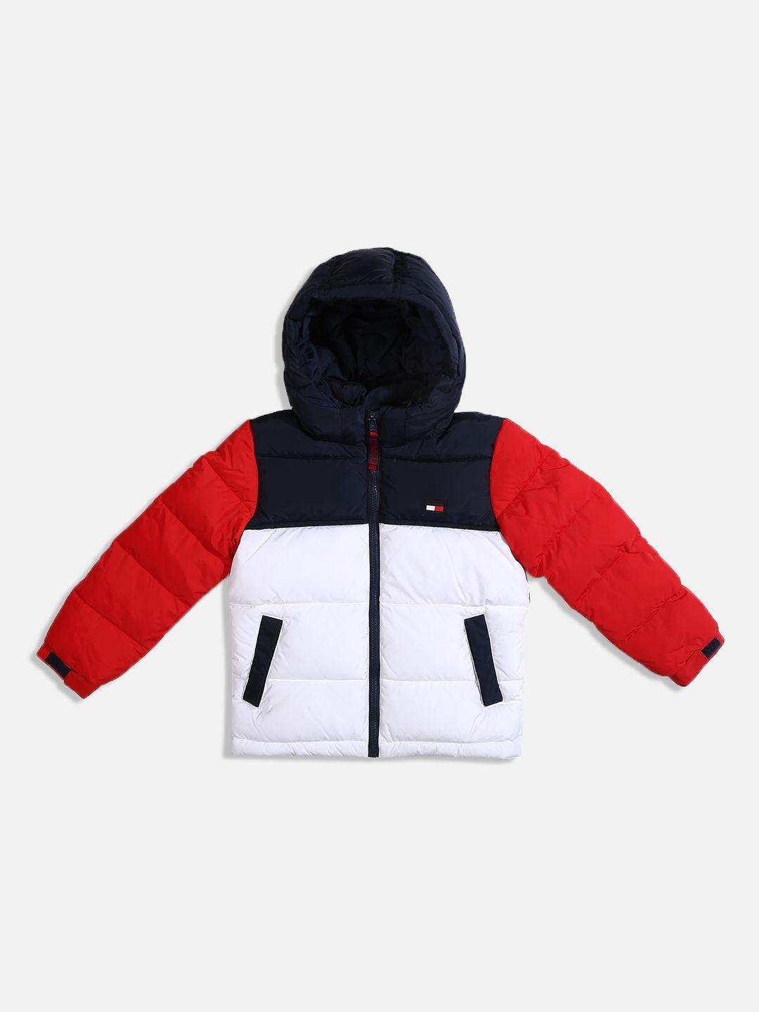 tommy hilfiger boys colourblocked puffer jacket