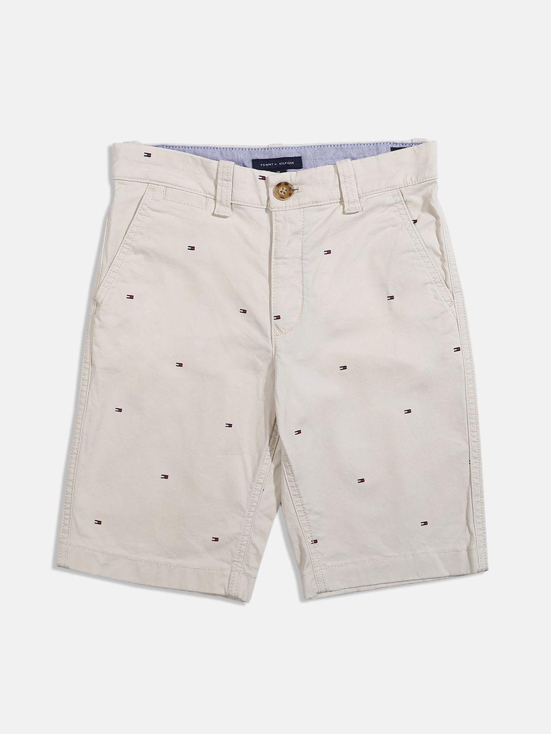 tommy hilfiger boys knee length printed cotton shorts
