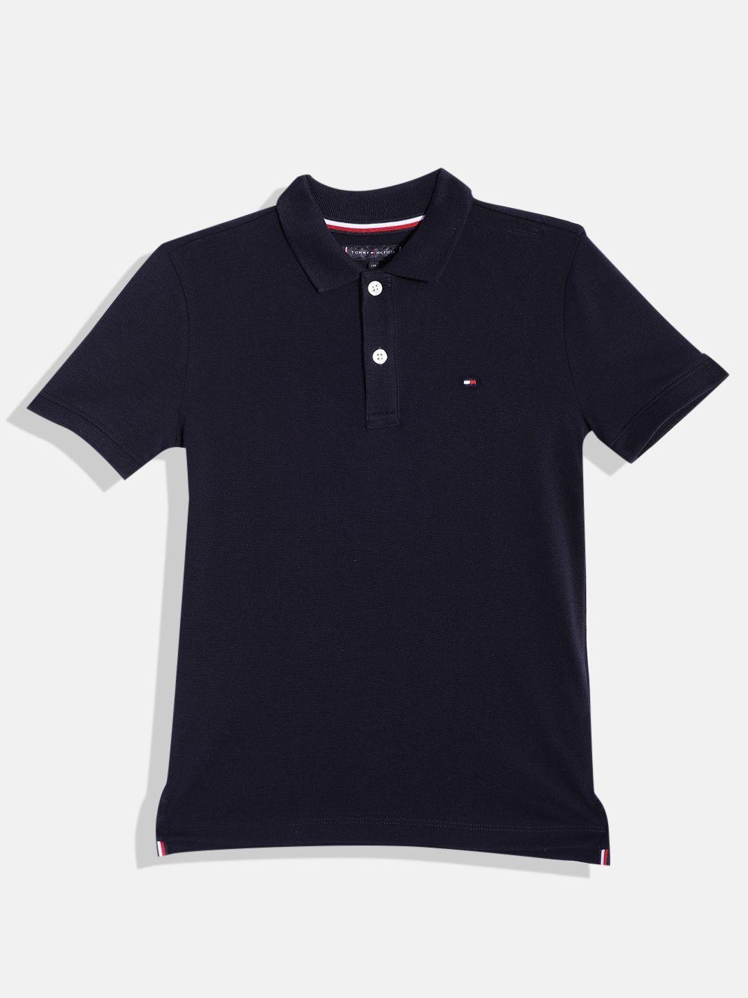 tommy hilfiger boys pure cotton polo collar t-shirt