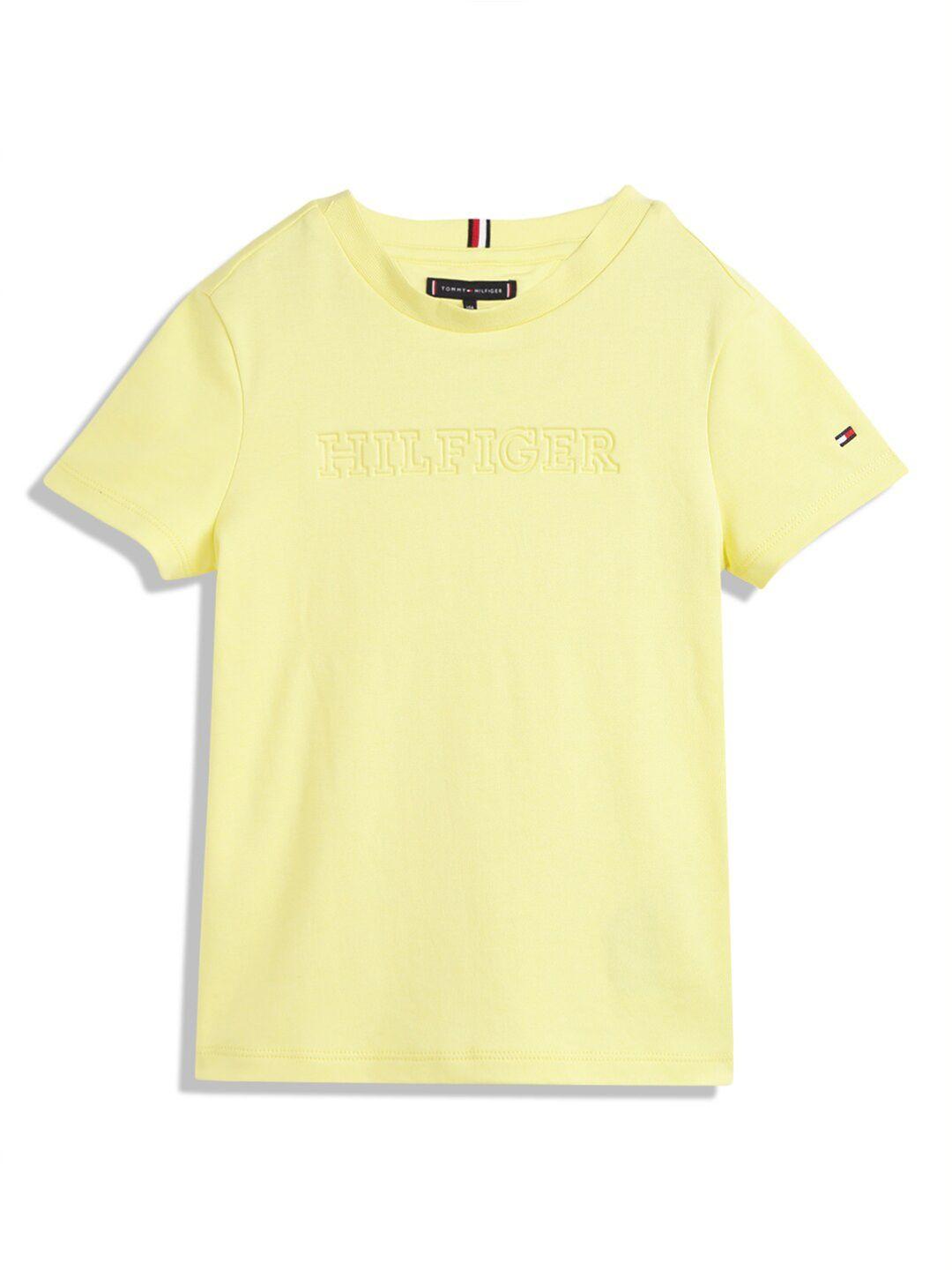 tommy hilfiger boys round neck pure cotton t-shirt