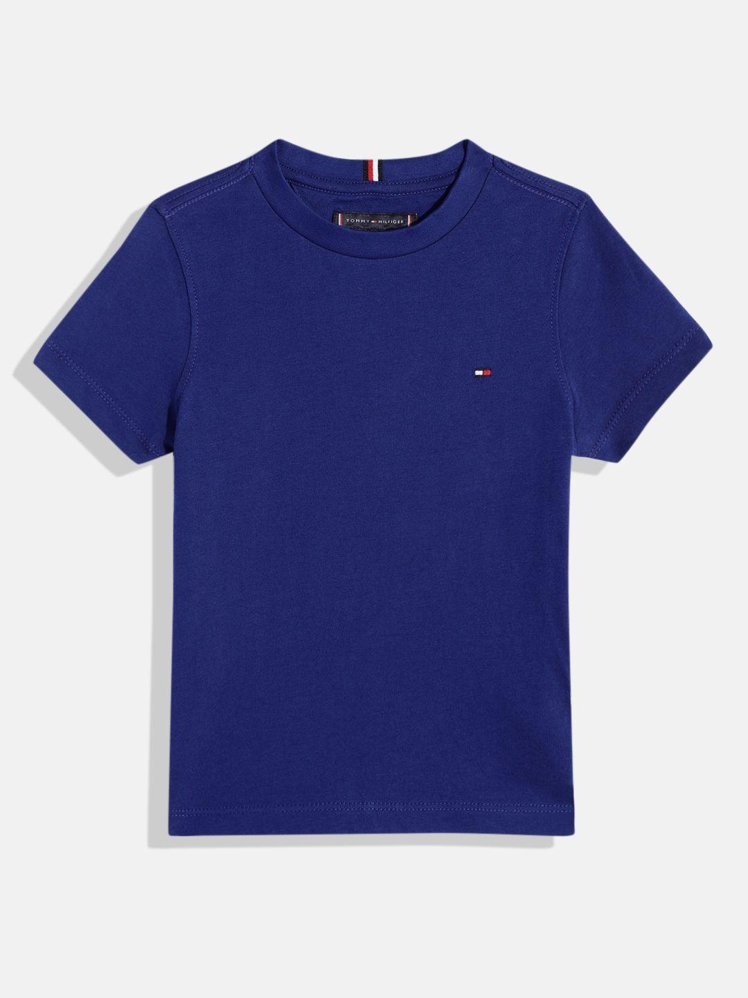 tommy hilfiger boys solid pure cotton t-shirt