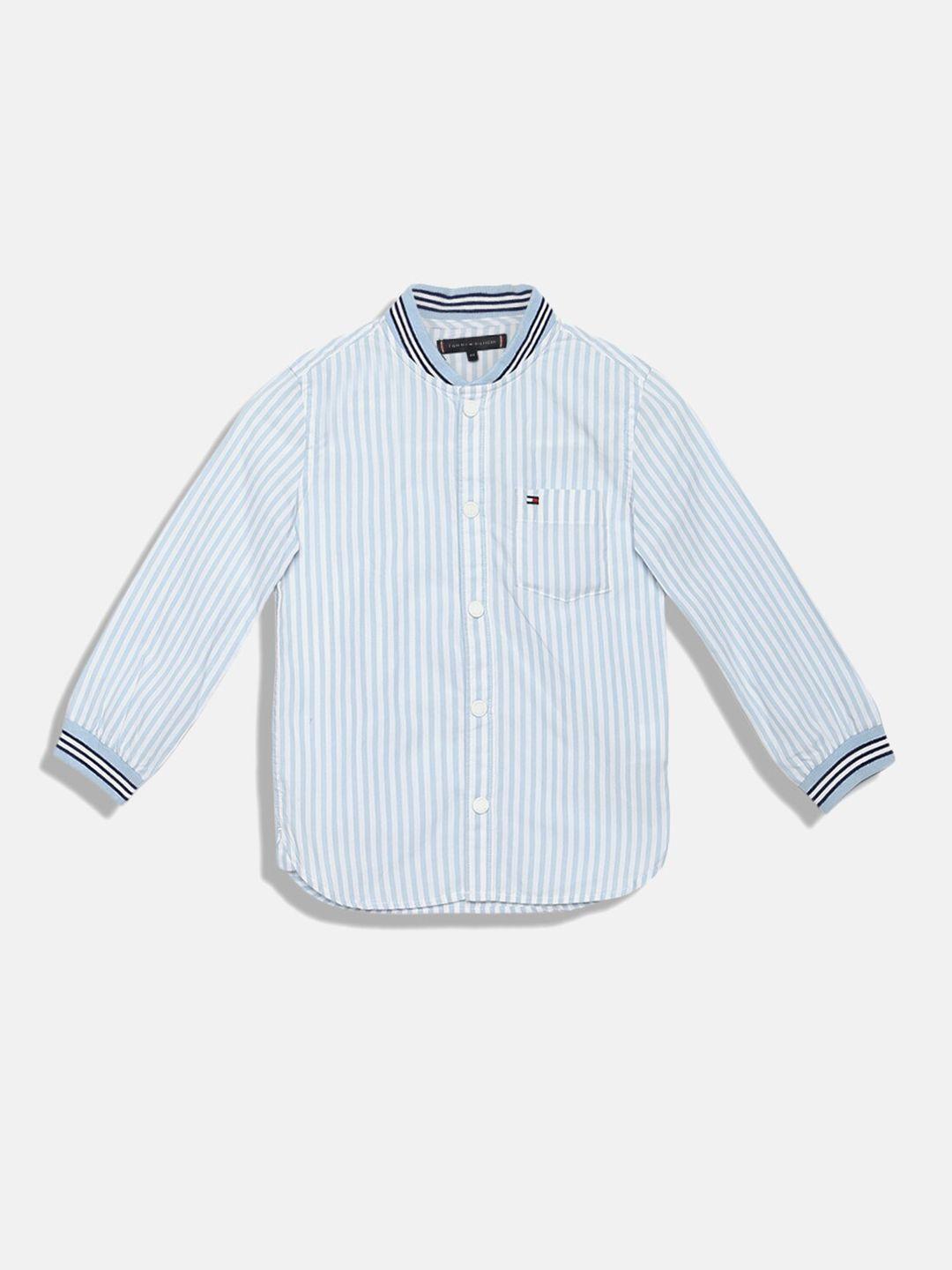 tommy hilfiger boys striped cotton casual shirt