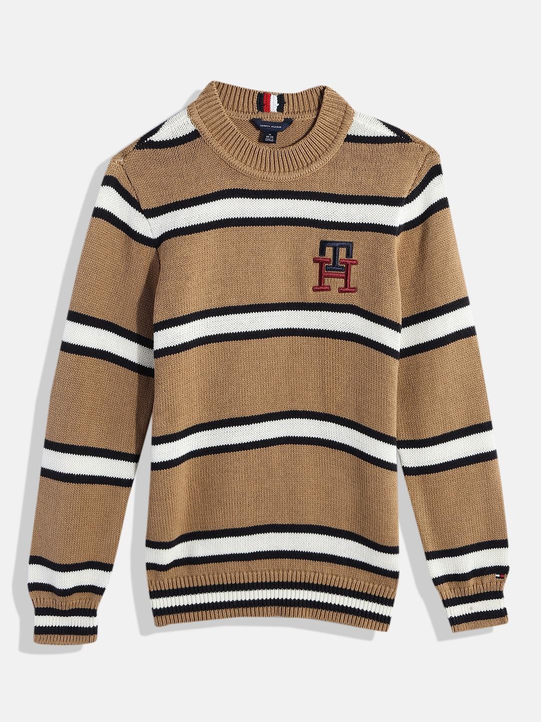 tommy hilfiger boys striped pullover sweater