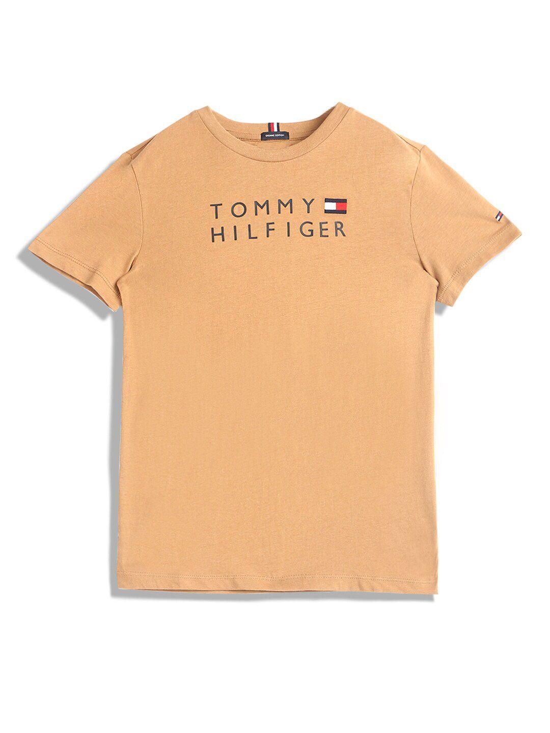 tommy hilfiger boys typography printed organic cotton t-shirt