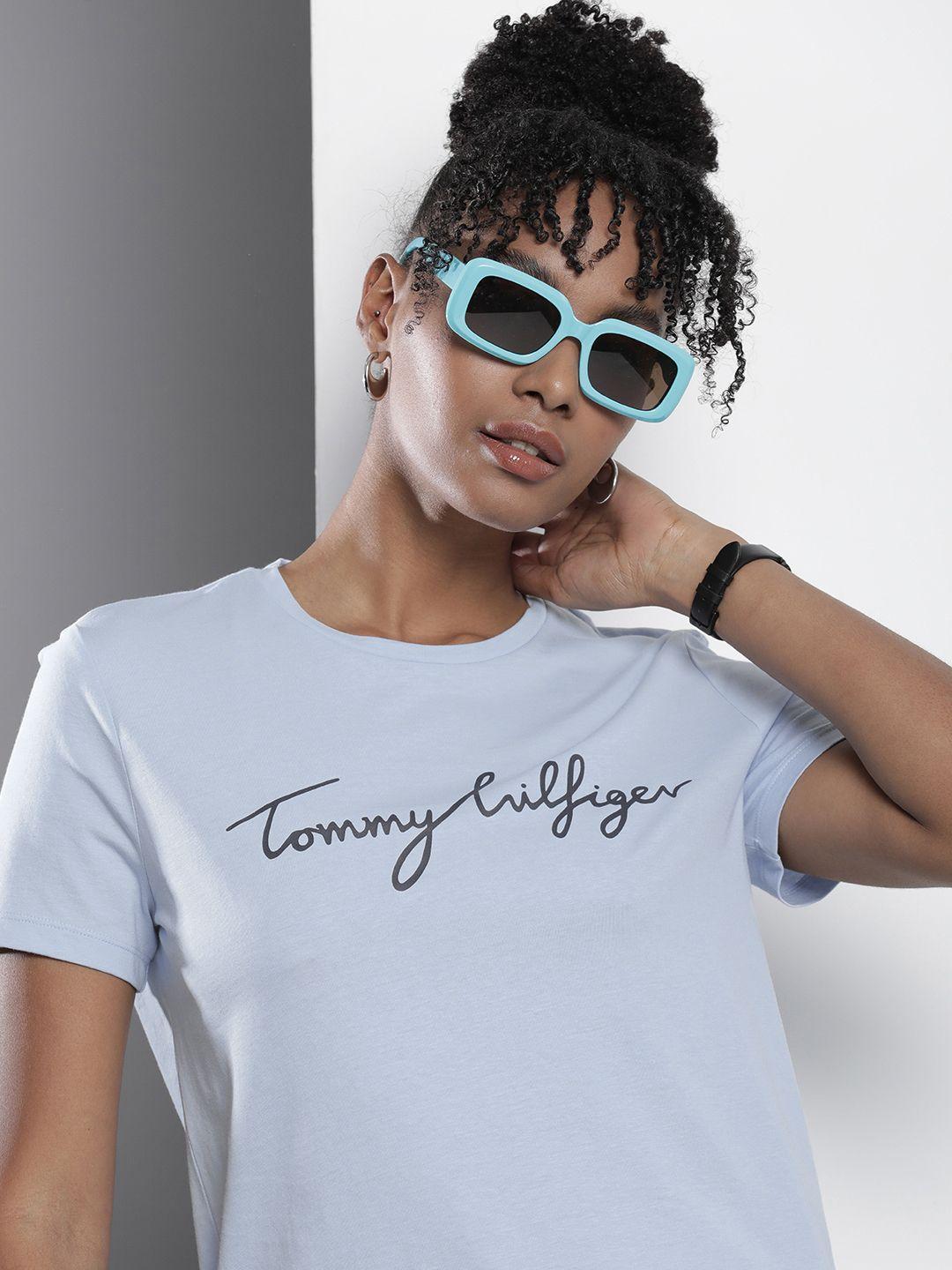 tommy hilfiger brand logo pure cotton t-shirt