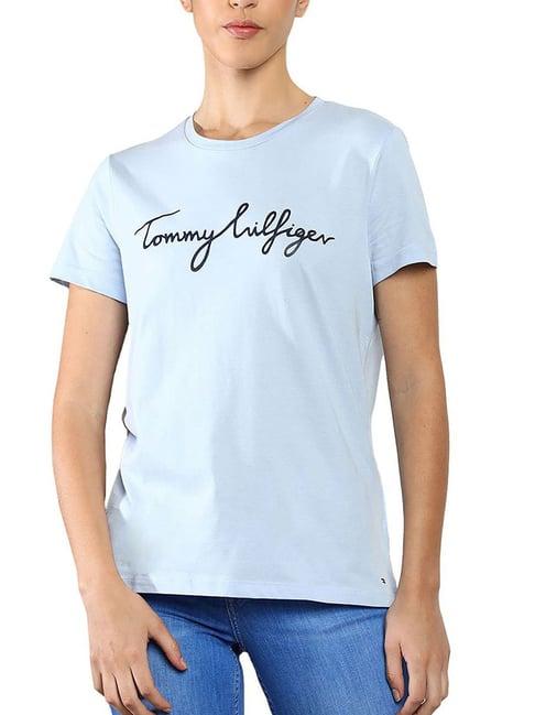 tommy hilfiger breezy blue printed regular fit t-shirt