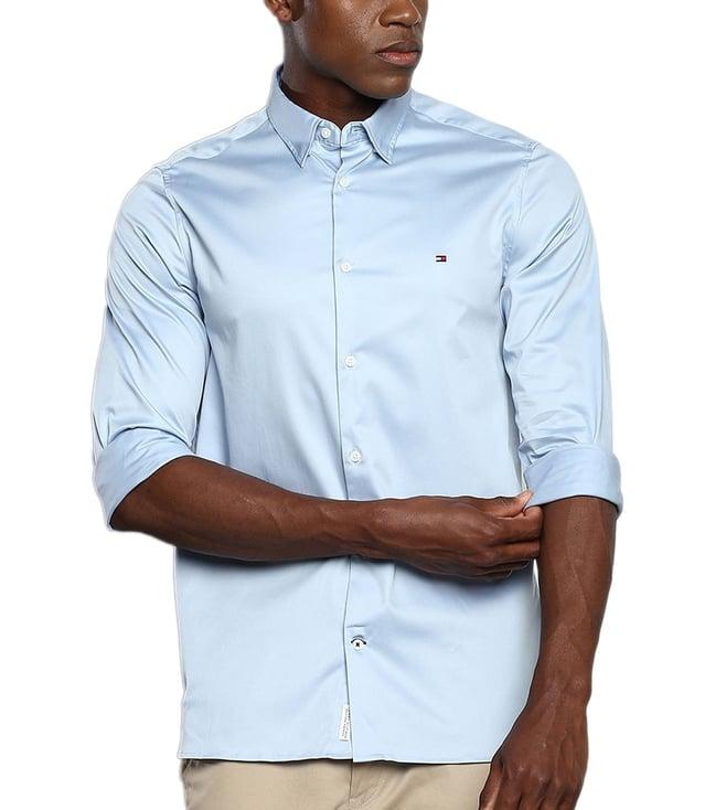 tommy hilfiger breezy blue slim fit shirt