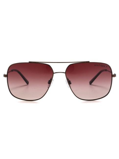 tommy hilfiger brown square sunglasses for men