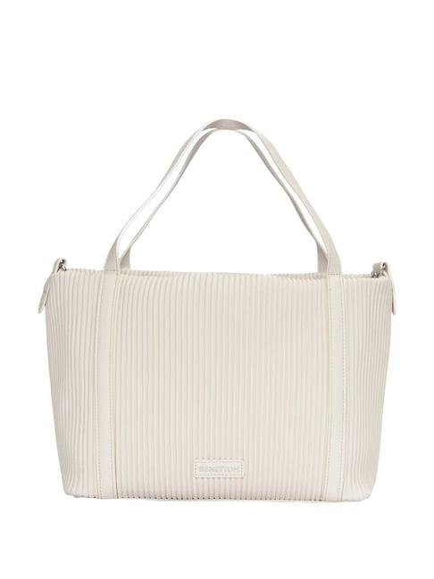 tommy hilfiger camile white striped tote handbag