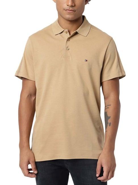 tommy hilfiger classic khaki regular fit polo t-shirt