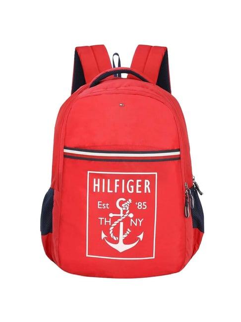 tommy hilfiger cloudy 40 ltrs red large laptop backpack