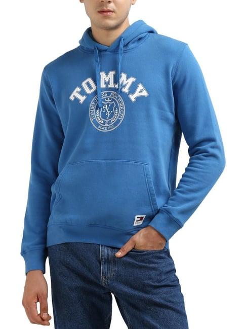 tommy hilfiger coastal cobalt regular fit logo printed sweatshirt