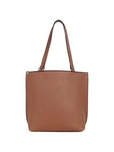 tommy hilfiger cognac tote