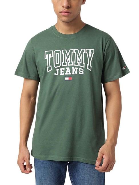 tommy hilfiger collegiate green logo regular fit t-shirt