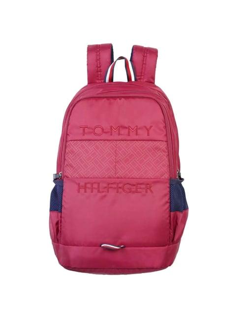 tommy hilfiger cortez 34 ltrs burgundy large laptop backpack