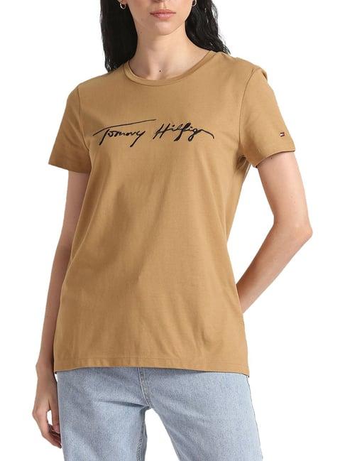 tommy hilfiger countryside khaki logo regular fit t-shirts