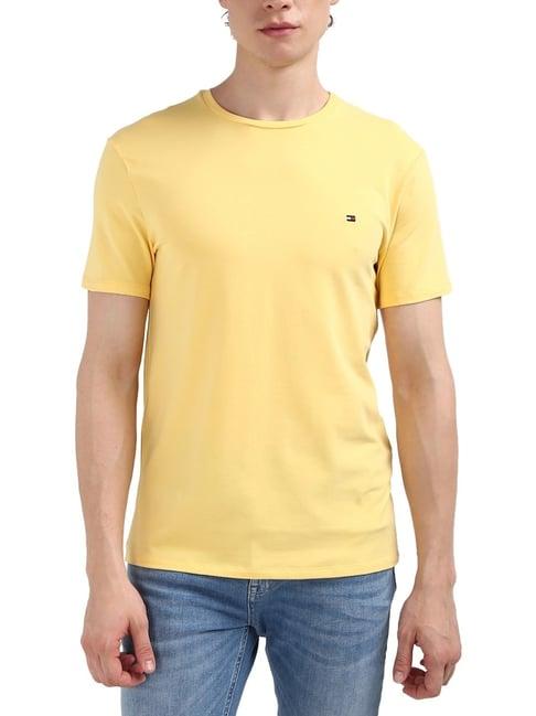 tommy hilfiger daisy yellow slim fit t-shirt