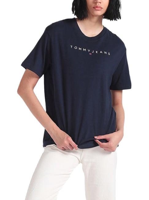 tommy hilfiger dark night navy logo relaxed fit t-shirt