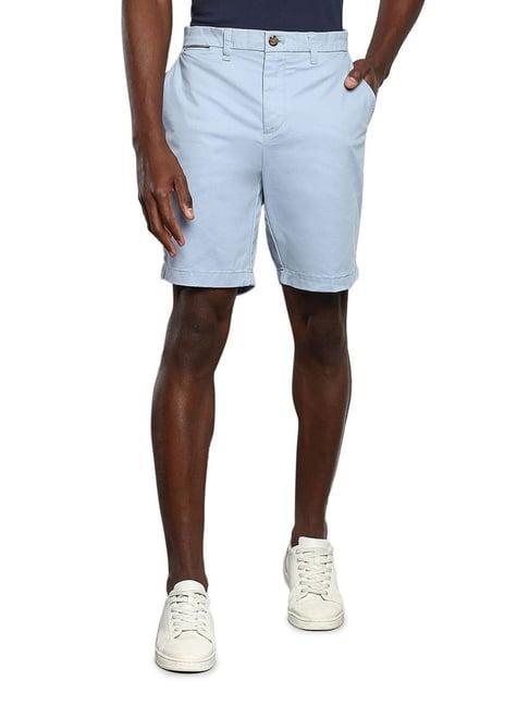 tommy hilfiger daybreak blue cotton regular fit shorts