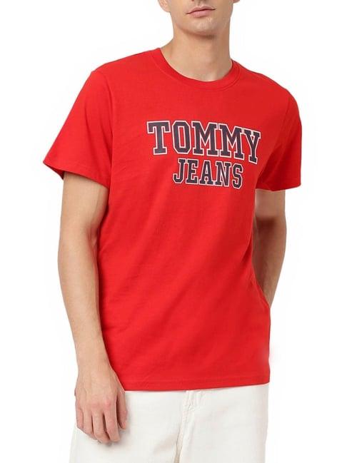 tommy hilfiger deep crimson logo regular fit t-shirt