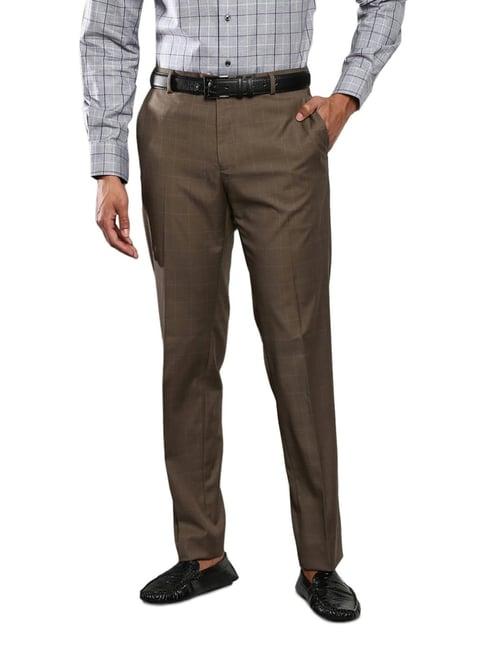 tommy hilfiger desert khaki straight fit checks trousers