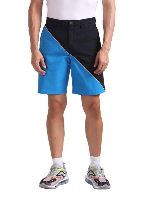 tommy hilfiger desert sky cotton regular fit colour block shorts