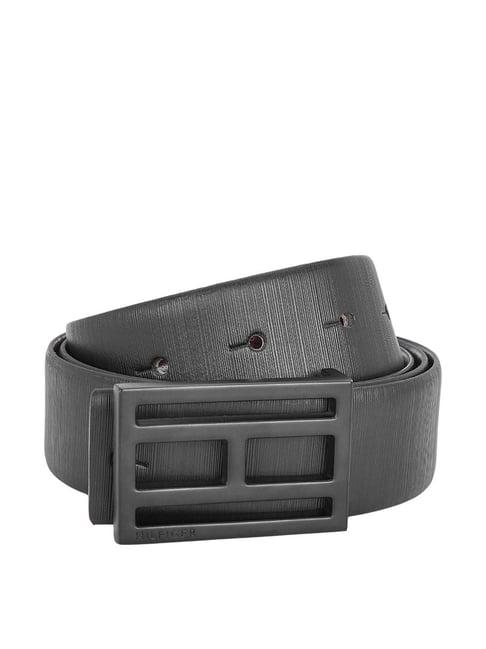 tommy hilfiger emma black & brown leather reversible belt for men
