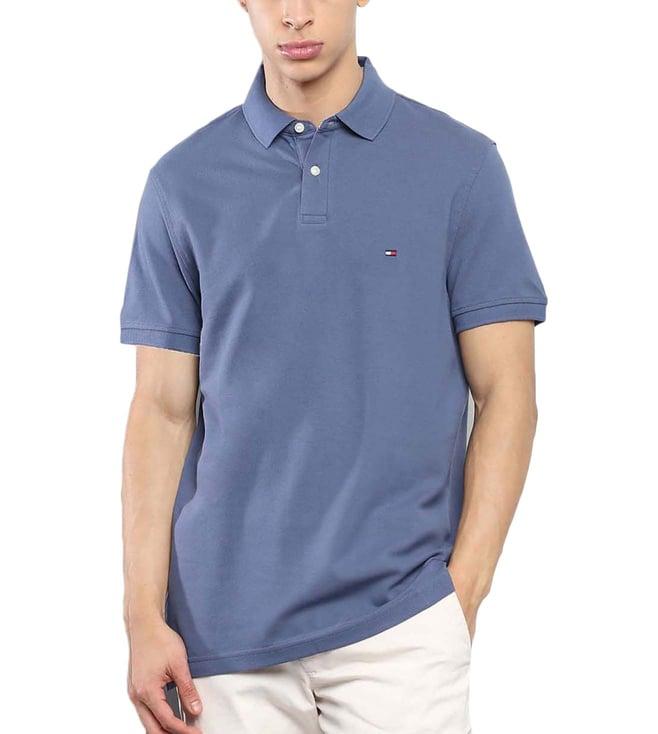 tommy hilfiger faded indigo regular fit polo t-shirt