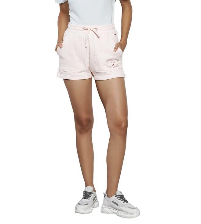 tommy hilfiger faint pink printed relaxed shorts