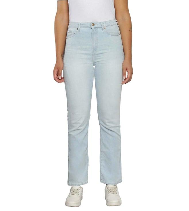 tommy hilfiger flaired lily lightly washed high rise jeans