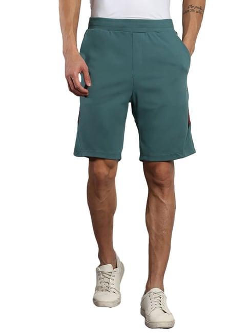 tommy hilfiger frosted green regular fit striped shorts