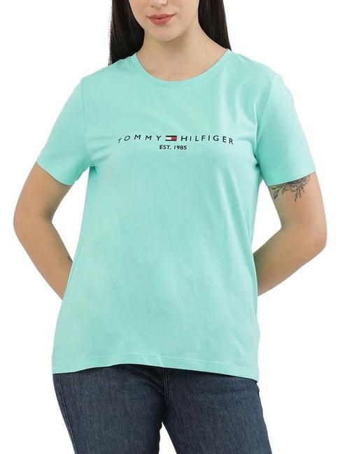 tommy hilfiger green logo regular fit t-shirt