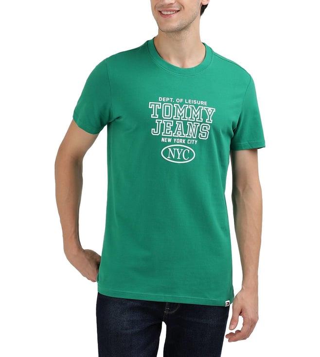 tommy hilfiger green logo regular fit t-shirt