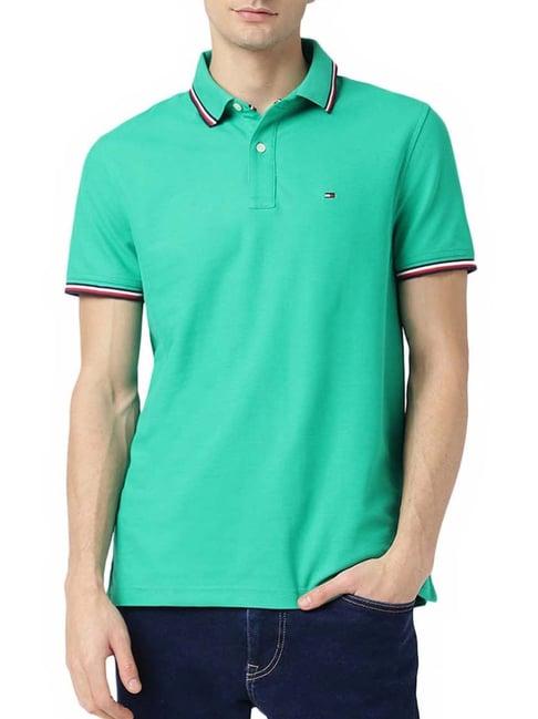 tommy hilfiger green treasure regular fit polo t-shirt