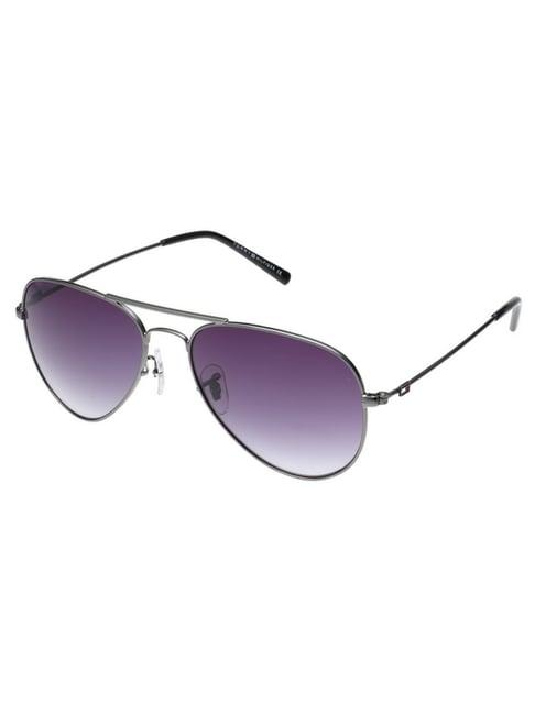 tommy hilfiger grey aviator uv protection sunglasses for men